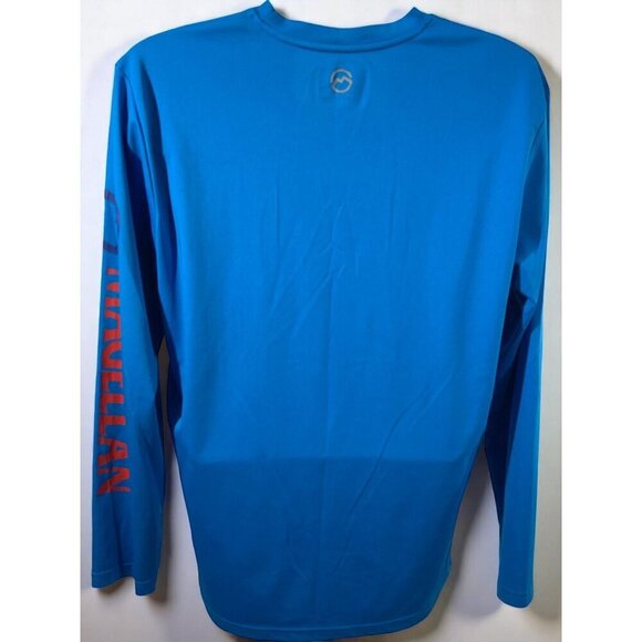 Magellan Outdoors Mens Blue Long Sleeve Shirt Classic Fit Large Fishing Gear Tee - Picture 7 of 11